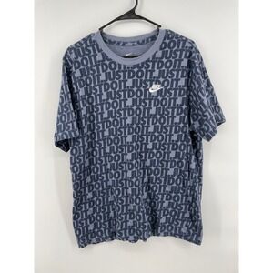 Nike The Nike Tee Just Do It‎ All Over Print Mens Large  T-Shirt Blue